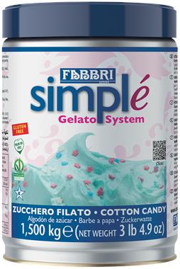 Baza gotowa SIMPLE Wata cukrowa niebieska - 06W - 1,5kg - FABBRI